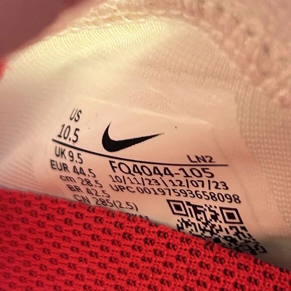 Nike Vapor Edge Pro 360 2 TB Football Cleats Mens Size 10.5 White University Red main image 5